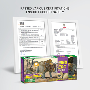 Dinozor kazı kiti tasarım yaratıcı öğrenme çocuk oyuncak diy plastik malzeme kazmak çocuk için oyuncak dino yumurta kazmak kiti - Product Image 4