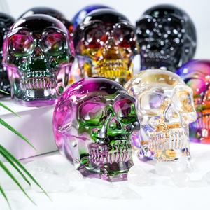Nhà Máy Bán Buôn Giá Pha Lê Khắc 5Cm Đầy Màu Sắc Aura Thủy Tinh Skull Pha Lê Thủ Công Mỹ Nghệ Cho Trang Trí Nội Thất - Product Image 1