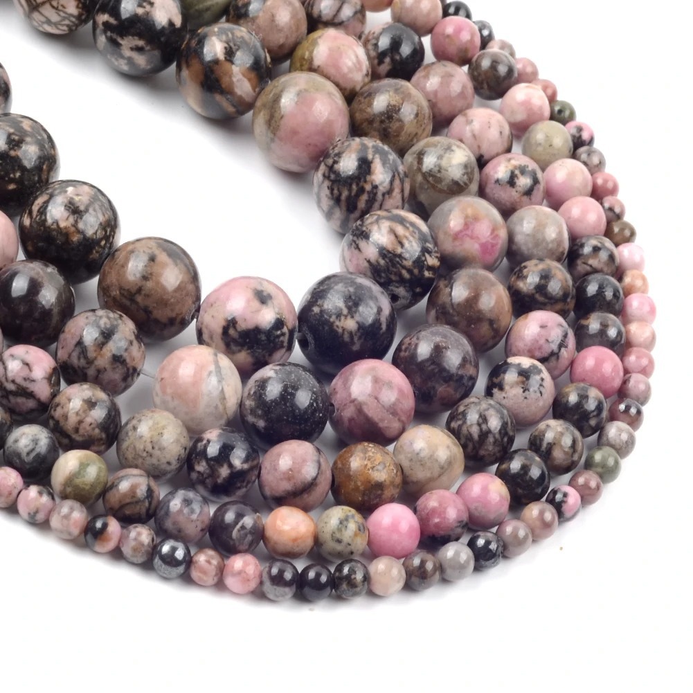 Rhodolite ligne noire naturelle