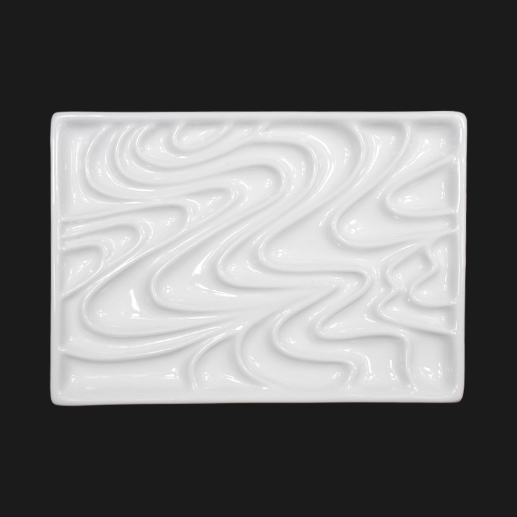Motif ondulé rectangulaire blanc