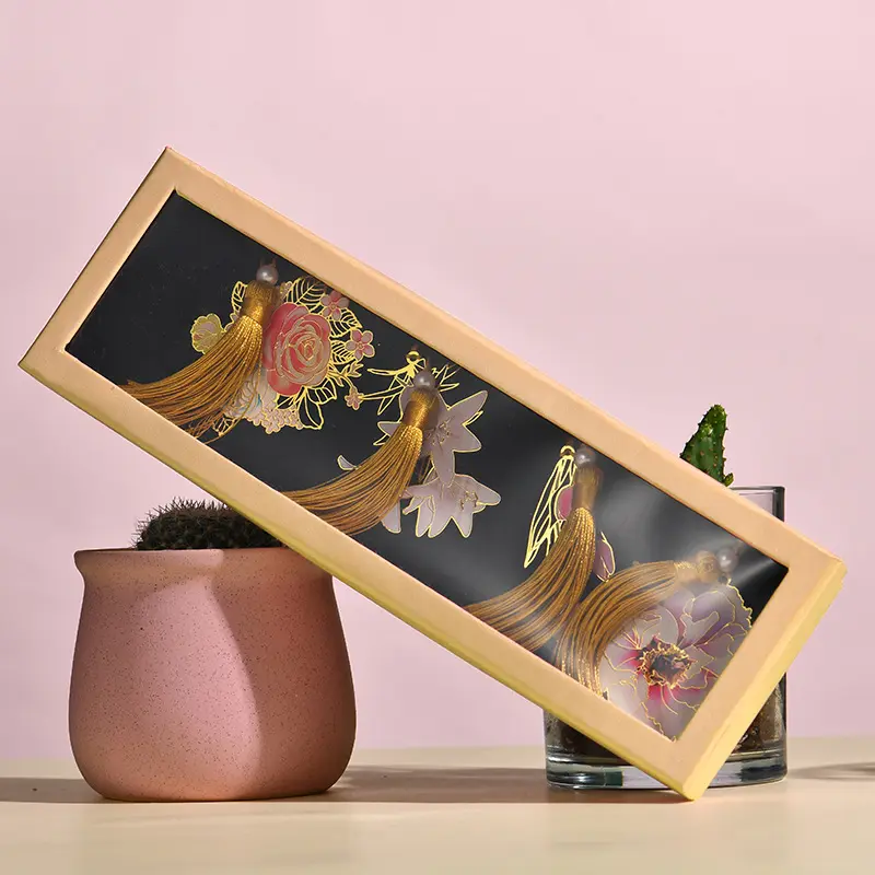 Marque-page en métal à fleurs fantaisie personnalisées, marque-page en métal émaillé, marque-page classique chinois