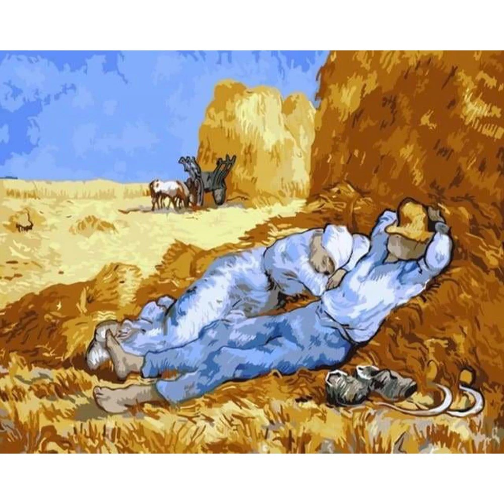 La sieste (après Millet)