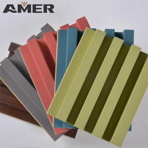 Amer prezzo di fabbrica costruzione facciata rivestimento profilo Wpc parete esterna pannello rivestimento parete parete decorazione rivestimento composito - Product Image 4