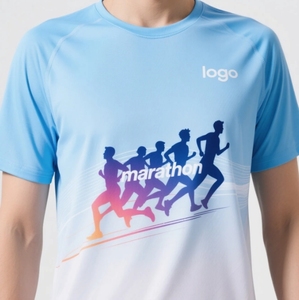 OEM 100 Polyester boyutları özelleştirme maraton koşu spor T Shirt süblimasyon baskı ile müşteri tasarım - Product Image 3