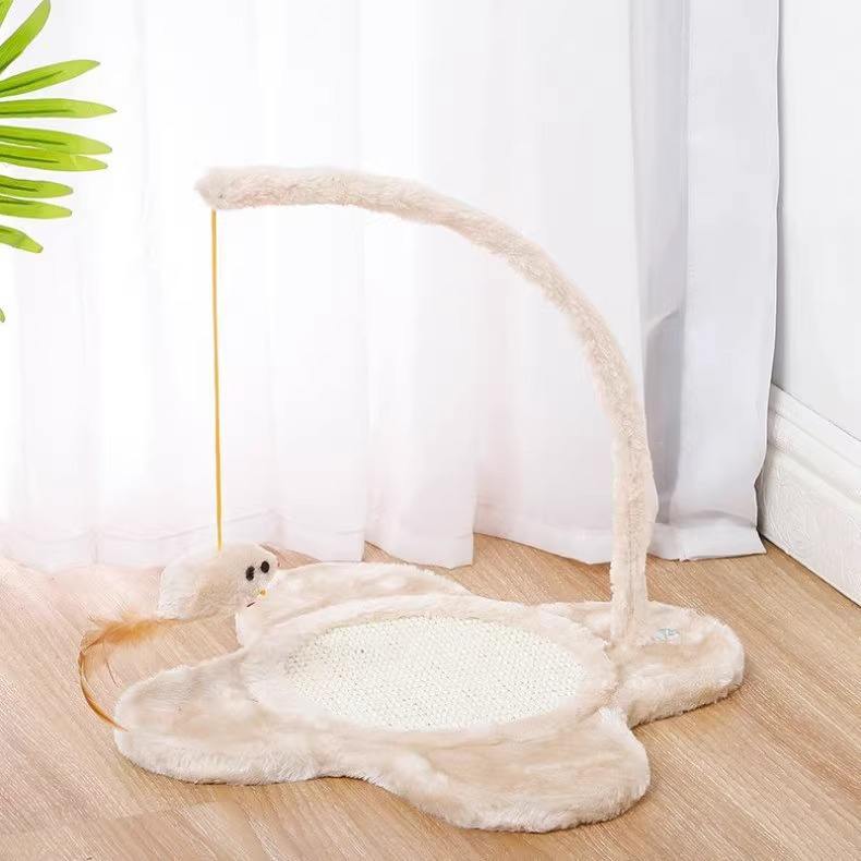 Peligro de orugas de gato-beige