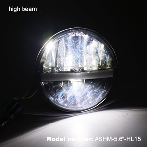 Motorcycle Headlight with White Daytime Running Light 5.75inch <strong>Led</strong> Projector Headlamp with Angel Eye for Motorbike - Product Image 5