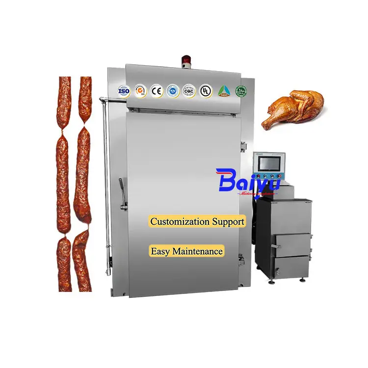 Baiyu affumicatore ad alta efficienza professionale affumicatore fabbrica vendita diretta carne e salmone macchina per fumare forno