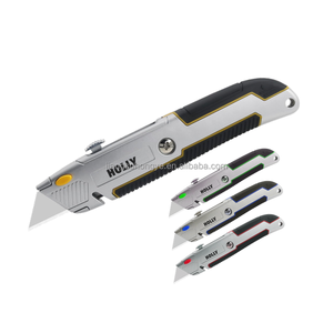2 in <strong>1</strong> <strong>Multi</strong> Functional Metal Retractable Utility Knife with String <strong>Cutter</strong> Heavy Duty Zinc Alloy Box <strong>Cutter</strong> with <strong>4</strong> Spare Blades