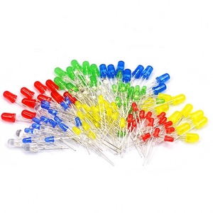 หลอดไฟ LED ขนาด3มม. 5มม. F3 LED F5สีแดงสีเขียวสีเหลืองสีน้ำเงินและสีขาวใส่โดยตรงโคมไฟลูกปัดส่วนประกอบแพคเกจ F3 F5 LED - Product Image 1
