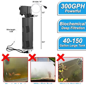 Sobo Fish Tank <strong>Filter</strong> 3 in 1 Aquarium Internal <strong>Filter</strong> Submersible Bio Sponge Fish Tank Aquarium <strong>Filter</strong> WP-1000F Series - Product Image 3