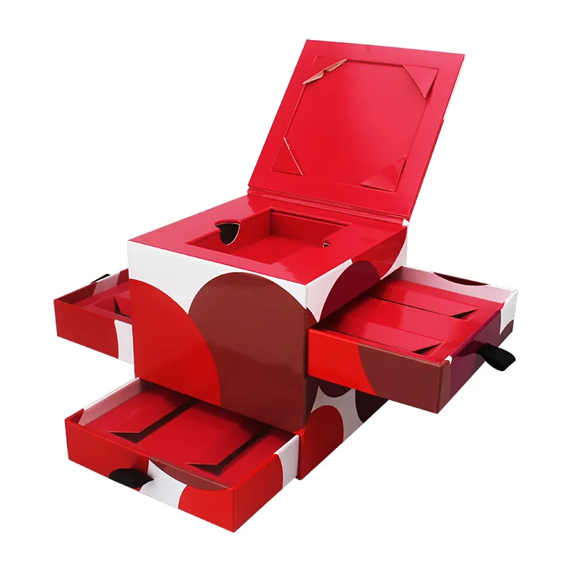 Imballaggio cosmetico della scatola di immagazzinaggio della carta quadrata multifunzionale speciale su ordinazione di lusso