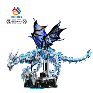 Mj 13093 Xây Dựng Khối Thiết Lập Giáo Dục Nhựa Moc Ánh Sáng Là Trên Cánh Flapping Frost Rồng Khổng Lồ Cho Đồ Chơi Quà Tặng 1646Pcs - Product Image 1