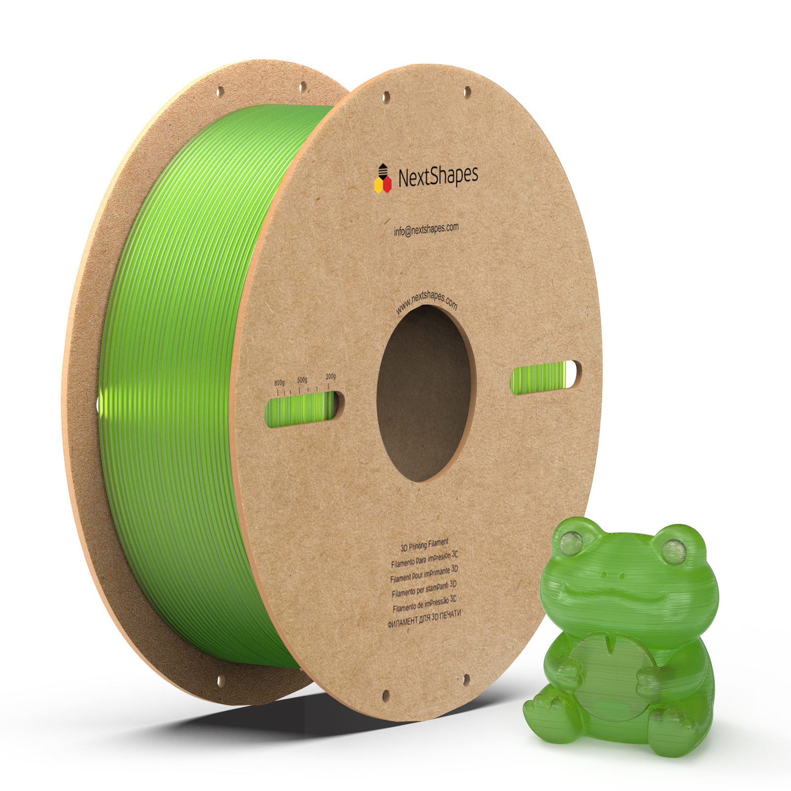 Tige en papier vert transparent