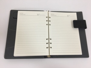 个性粉色PU皮革每日规划师6环活页夹拉链开合定制期刊 - Product Image 4