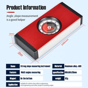 Alat ukur kemiringan magnetik Mini, alat ukur sudut busur derajat, alat ukur kemiringan Mini, desain baru - Product Image 4