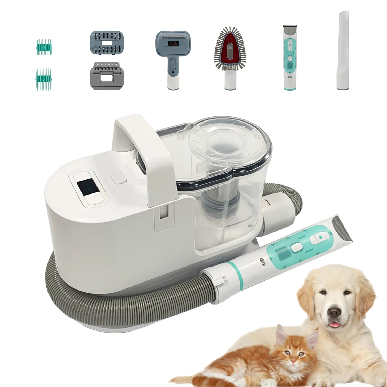 Kit de aseo de mascotas para el hogar, cortadora de pelo para perros y gatos, aspiradora, superventas