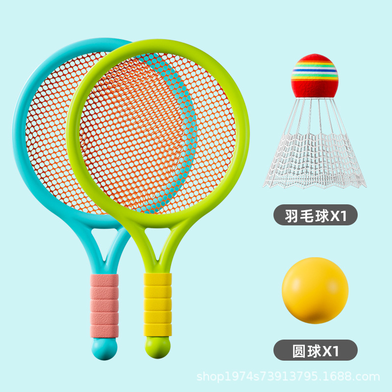 raquette de badminton bleu-vert