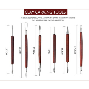 6pcs Set of <strong>Clay</strong> Tool with Red Handle - Product Image 2