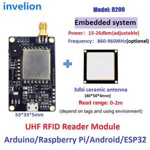 Invelion RFID Reader Module for Access Control with Ceramic Antenna - <strong>Arduino</strong>/RPi Compatible + Free Android SDK