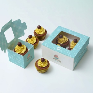 透明な食品安全ケーキボックス10X10X6透明窓付き - Product Image 1