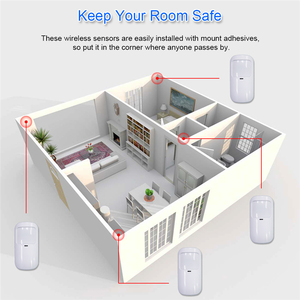 OEM Microondas Automático 433Mhz 1527 Código ABS Sensor de movimiento de la puerta con luz LED para el sistema de alarma del hogar Precio de fábrica - Product Image 5