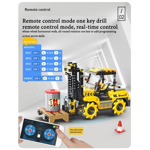 DIYアセンブリSTEM電動フォークリフトインテリジェントプログラミングビルディングブロックラジコントイエンジニアリング車両子供用 - Product Image 3