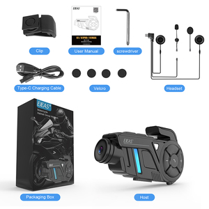EJEAS K1 1000m motocicleta sistema Bluetooth intercomunicador MESH Cámara para casco de motocicleta Auriculares 2K WiFi Video intercomunicador - Product Image 2