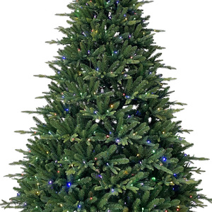 Süper değer noel ağacı önceden aydınlatılmış yapay PVC ve PE yeşil noel ağacı Dural LED 10 fonksiyonları 3ft 15ft - Product Image 5