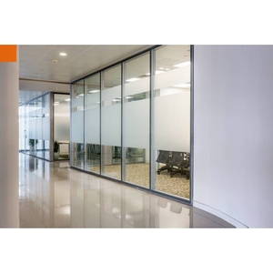 Modular <strong>Systems</strong> Visible Frame Glass <strong>Partition</strong> Tempered Single Glass Room Dividers - Product Image 6