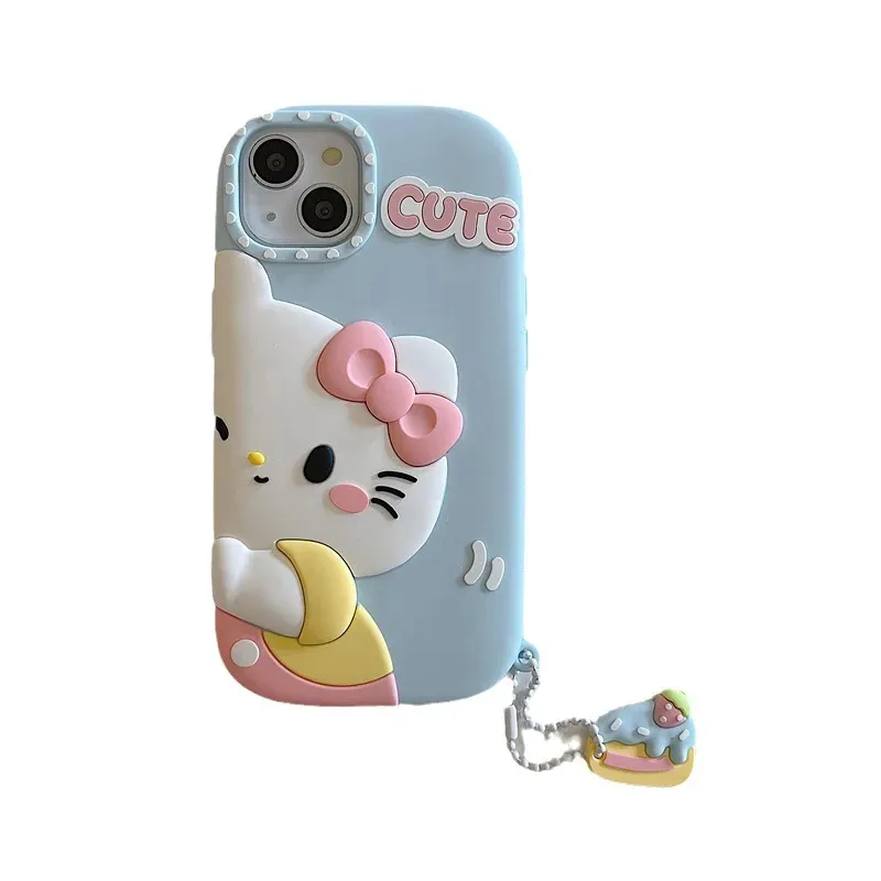 Sanrio IP Anime Cartoons My Melody Coque de téléphone en silicone Hello Kitty Coque de téléphone résistante aux chutes et anti-résistance