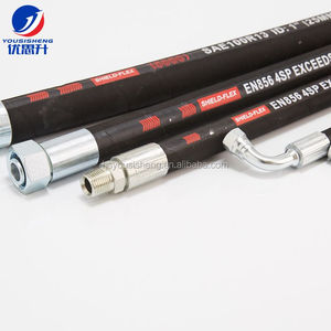 SAE 100 R1 at 1/2' Wrap Surface Steel Wire Braided Hose, Sae J1401 Hydraulic Brake Hose 1/8 - Product Image 2