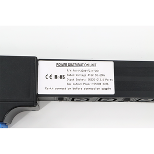 High Quality 1U Black 6-Way Universal Rack PDU Air Switch Breaker Factory Wholesale for <strong>Computer</strong> Room Power <strong>Distribution</strong>