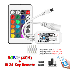 Wi-Fi Smart мини светодиодный контроллер одного цвета RGB RGBW с входным напряжением постоянного тока 5 В, 12 В, 24 В постоянного тока, 100W & удаленным АРР контролем голоса Музыка для умного дома освещения - Product Image 5