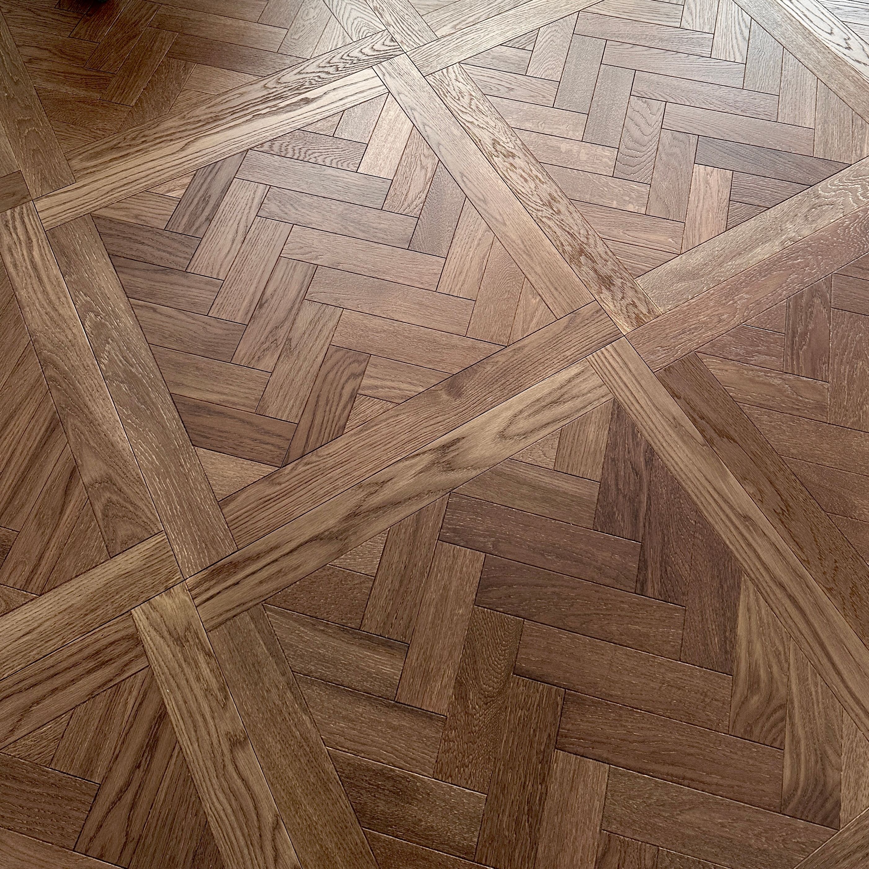 Parquet de mosaico de roble tabaco