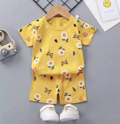 short sleeve full dandelion print