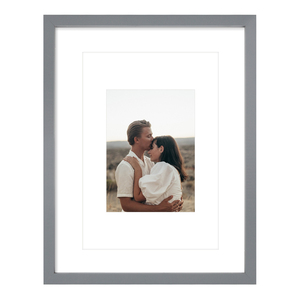 11x14 Picture <strong>Frame</strong> 8x10 with Mat or 11x14 Without Mat Minimalist Style Photo <strong>Frame</strong> with Grey for Wall Mounting Display - Product Image 1