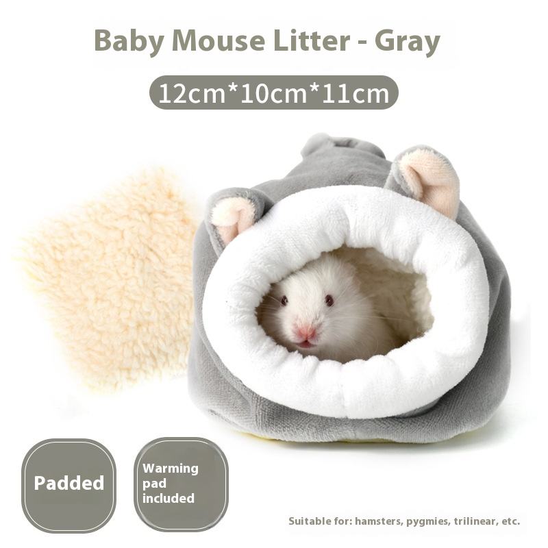 Gris Souris Bébé Coton Nid Petit