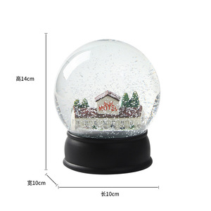 Sesuaikan dunia salju <span class=keywords><strong>motel</strong></span> Resin Natal dengan bangunan di dalam bola air dengan meniup salju - Product Image 2