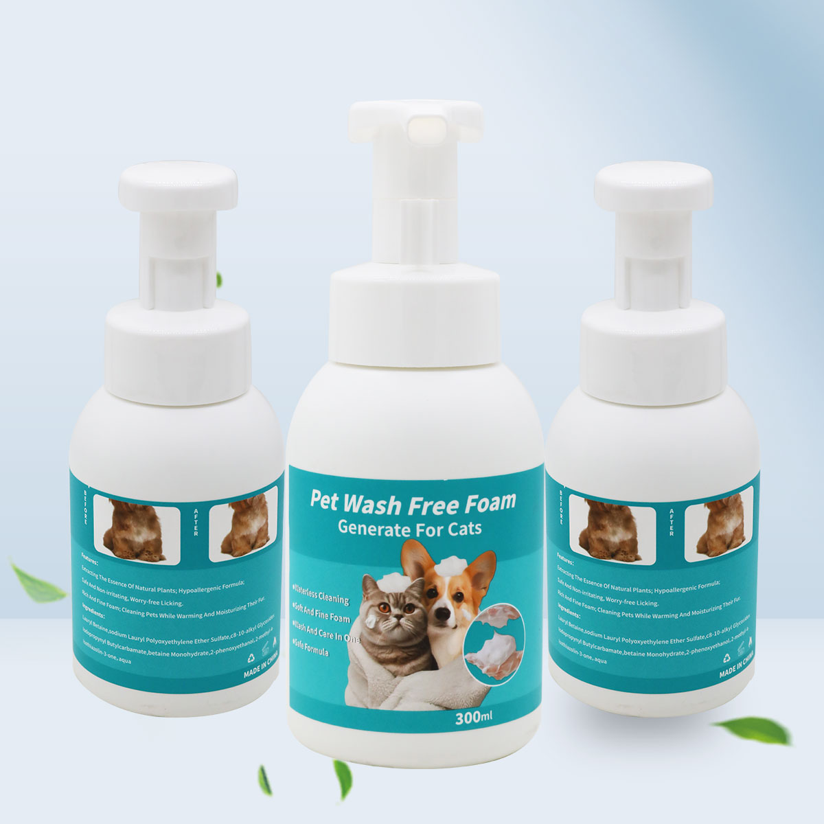 300ml Pet Wash Free Foam