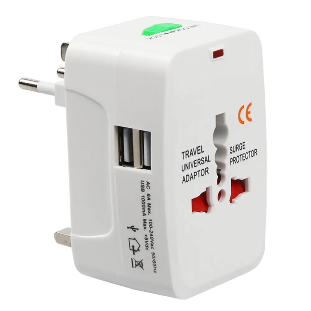 Hoge Kwaliteit Plug Travel Adapter Socket Universal Power Plug Uk Us Au Eu Elektrische Plug Met Usb