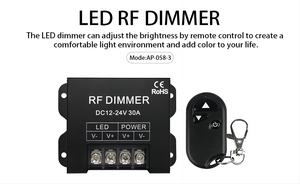LED Einfarbiger Dimmer 30A DC12V 24V 720W Aluminium Shell Mono Controller Pwm 3-Tasten-HF-Fernbedienungsdimmer Für SMD2835 LED Str - Product Image 2