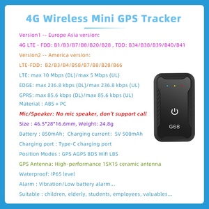 Rastreador GPS G68 Mini 4G más pequeño, dispositivo de seguimiento múltiple para vehículo de coche, GPS + AGPS + Wifi + LBS - Product Image 5