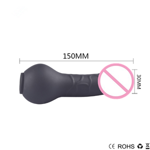 可穿戴假阳具黑色医用级硅胶绑带假阳具超软阴茎内裤女同性恋性玩具
