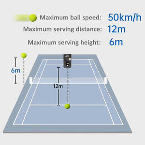 Macchina portatile per il servizio di palline da Tennis con telecomando per App Park strumento di alluminio per cestello programmabile ad alta abilità - Product Image 5