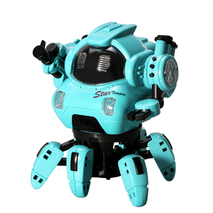 スター警察おもちゃのロボット6本の脚デザイン歌うとダンス電気六脚ロボット光と音楽の少年少女の玩具ギフト - Product Image 5