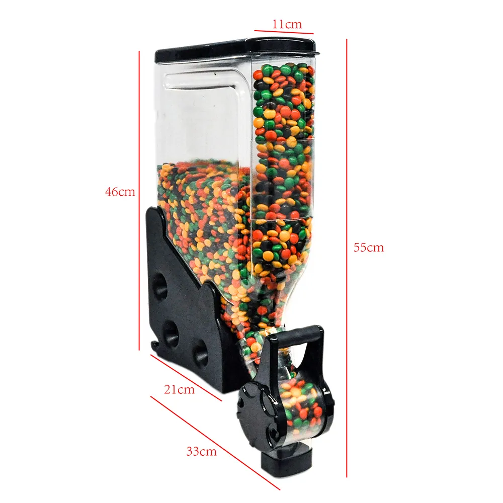 Plastic food grade gravity bin bulk dispensers for candy cereal nut coffee bean tea new design dry food bulk dispensers