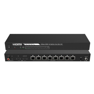 Divisor extensor HDMI de 18Gbps sobre Ethernet 1 en 8 salidas sobre Cat5e/6 hasta 60m con 8 receptores para sistema de cine en casa - Product Image 1