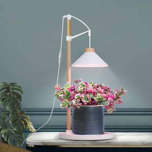 2024 זול סיטונאי חכם 9W מלא ספקטרום גידול אור שולחן Led צמח אור עץ עיצוב פופולרי עיצוב מקורה צמחים לגדל אורות - Product Image 1