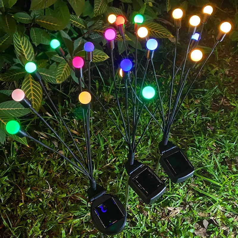 LED-Licht emittierende Simulation Wind getriebene Firefly Solar Light Garden Festival Dekoration Rasen laterne