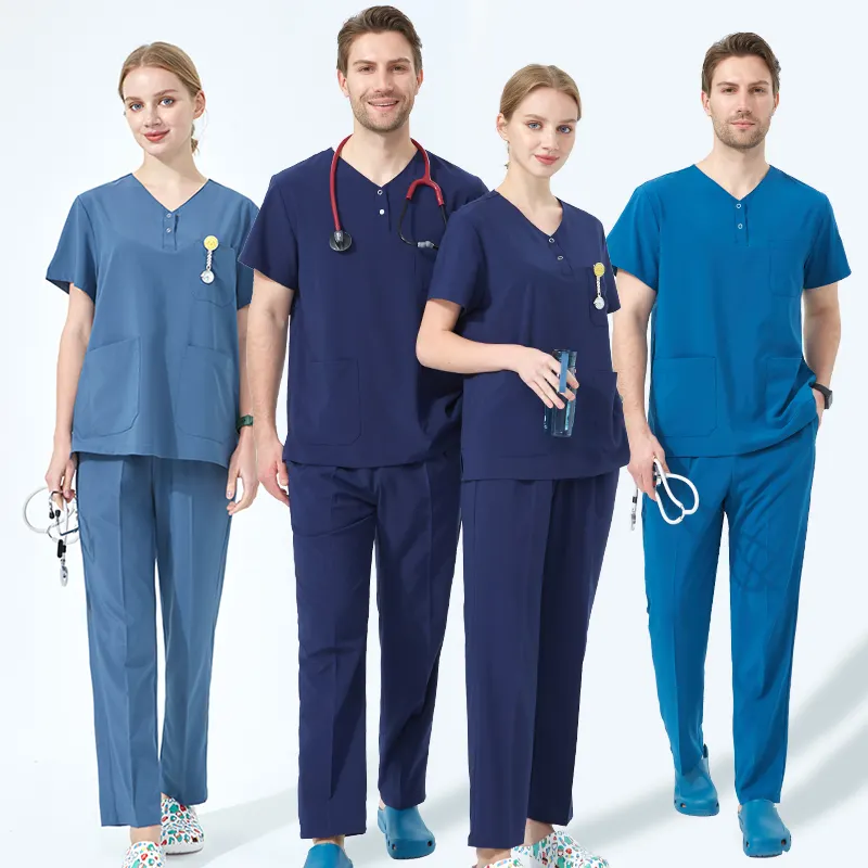 Hot Sale Hospital Uniform Nurse Dental Pediatric Clothing Professional Hospital Dental Clinic Workwear Stretch Surgeon Uniforms